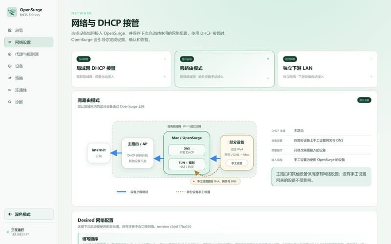 网络与 DHCP 接管